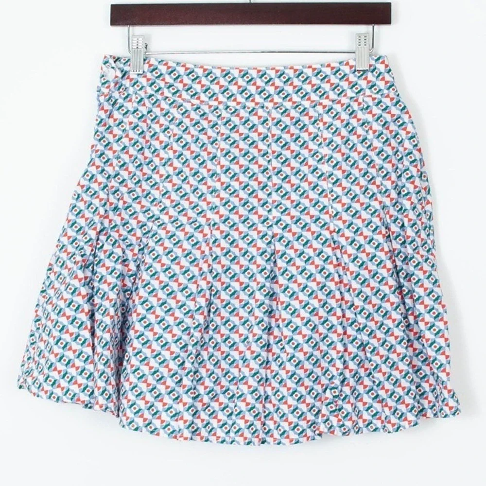 Maeve by Anthropologie Floral Print‎ Pleated Mini Skirt Size 6 Feminine Coquette